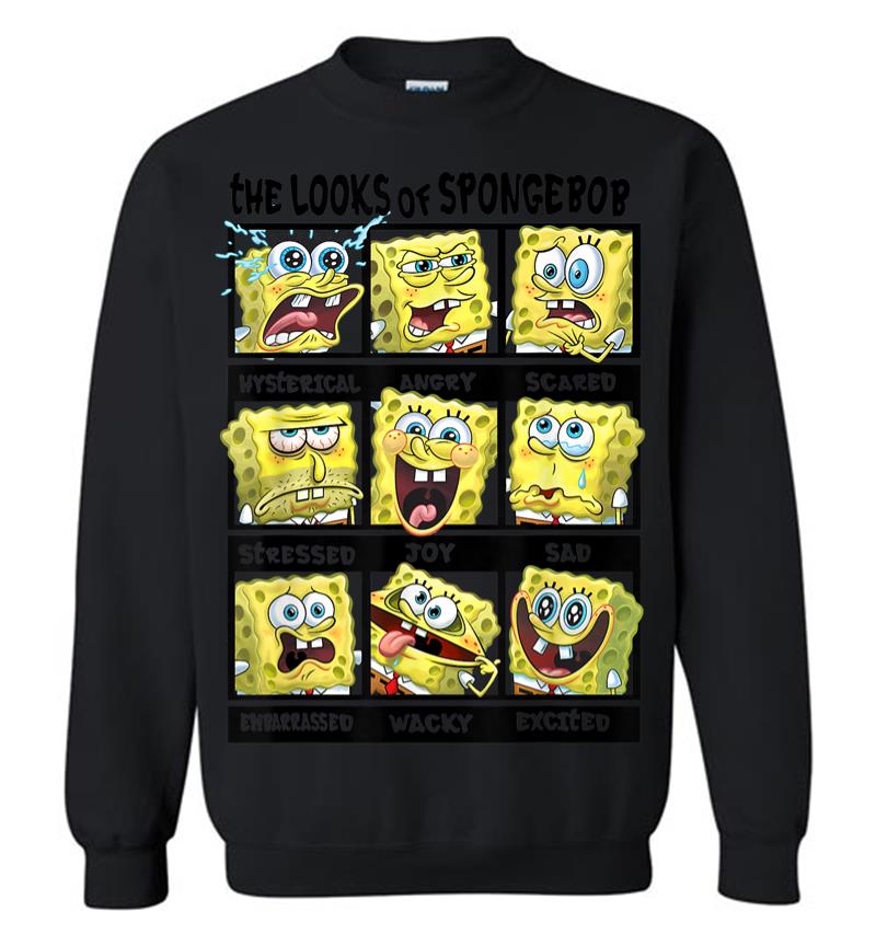 Spongebob SquarePants Multiple Looks Emotions Sweatshirt