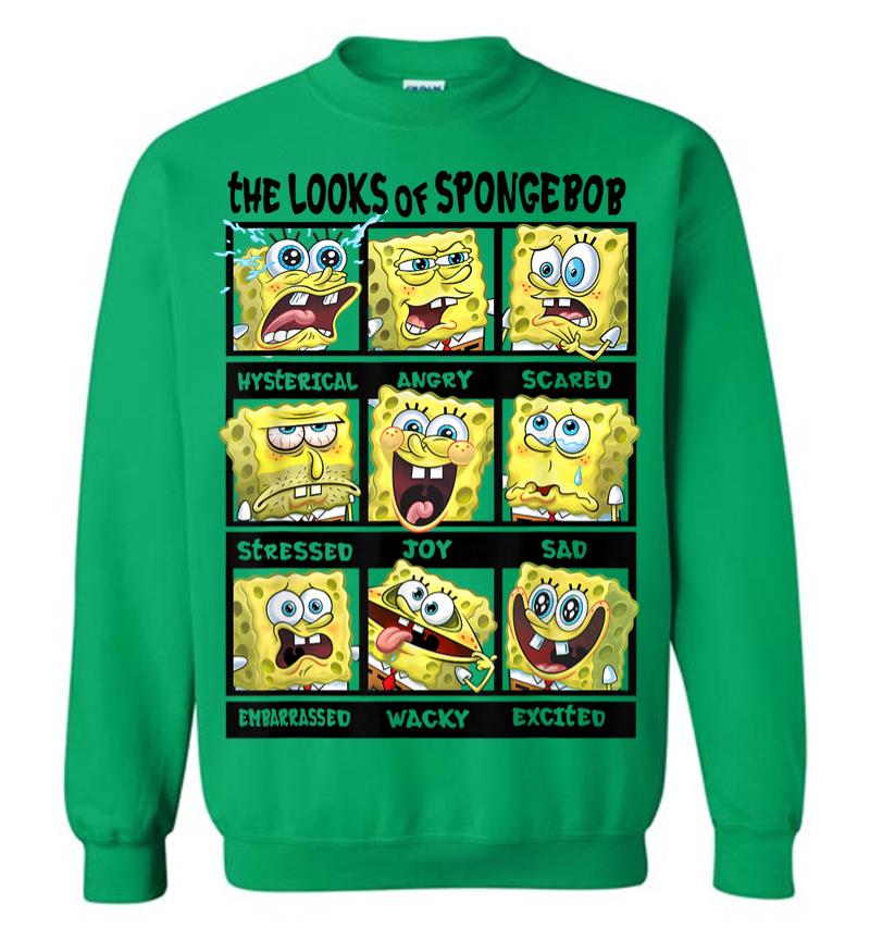 Inktee Store - Spongebob Squarepants Multiple Looks Emotions Sweatshirt Image