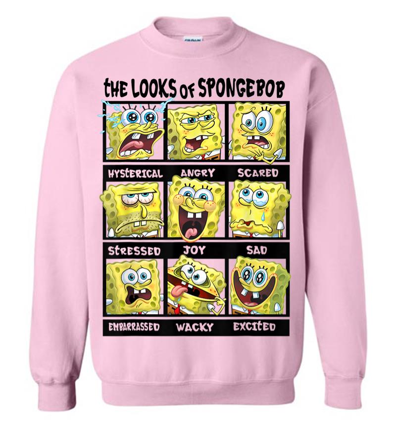 Inktee Store - Spongebob Squarepants Multiple Looks Emotions Sweatshirt Image