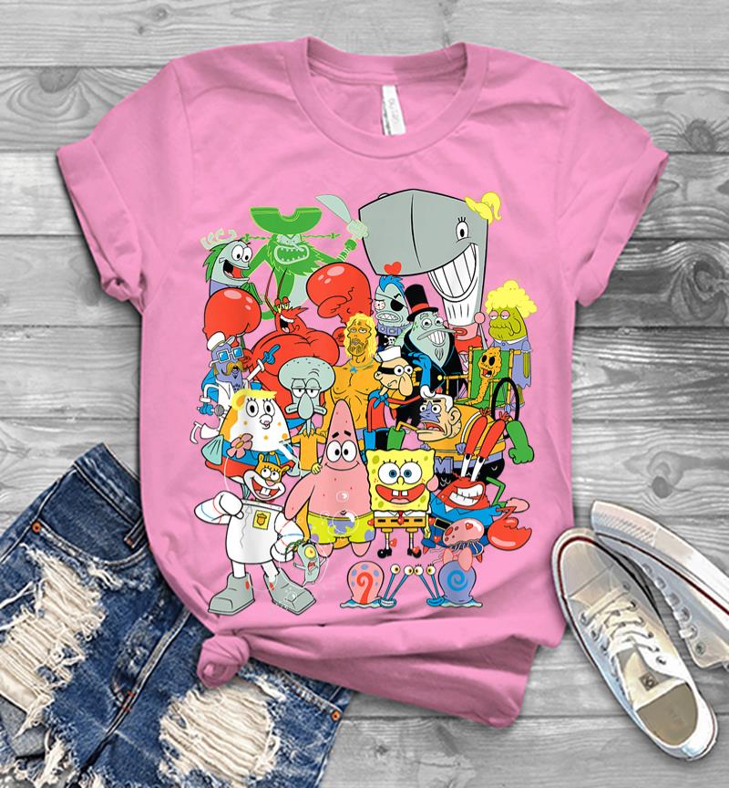 Inktee Store - Spongebob Squarepants Cast Of Characters Men T-Shirt Image