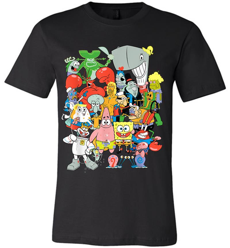 Spongebob Squarepants Cast Of Characters Premium T-Shirt