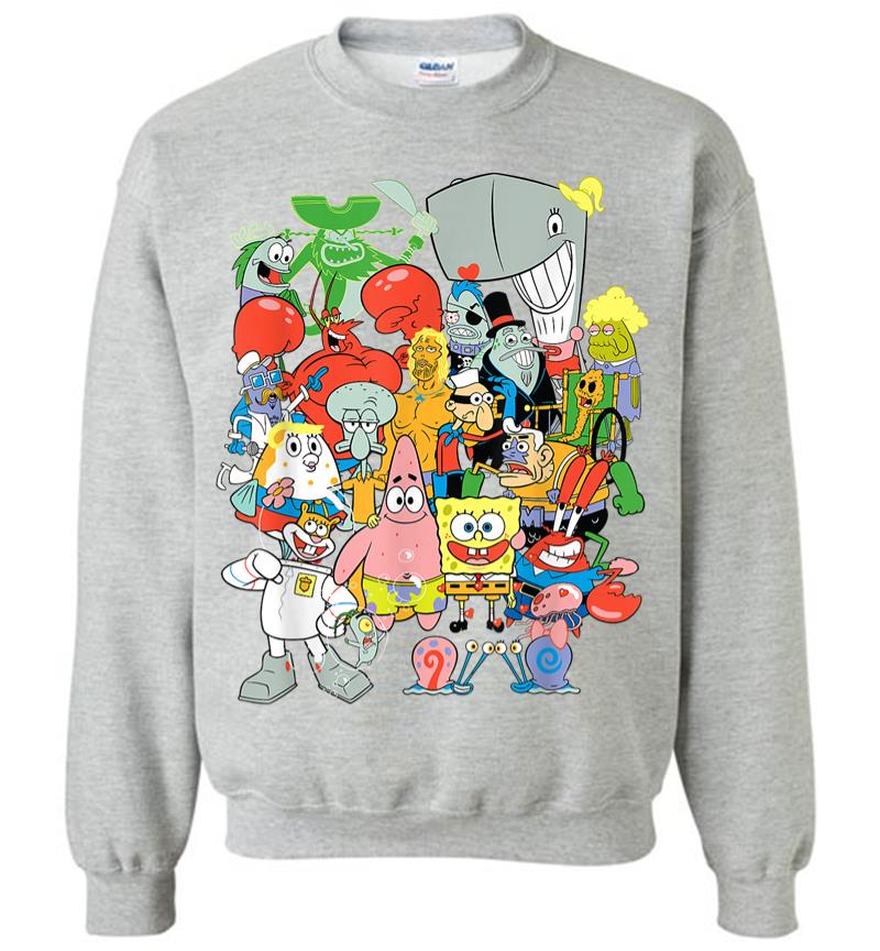 Inktee Store - Spongebob Squarepants Cast Of Characters Sweatshirt Image