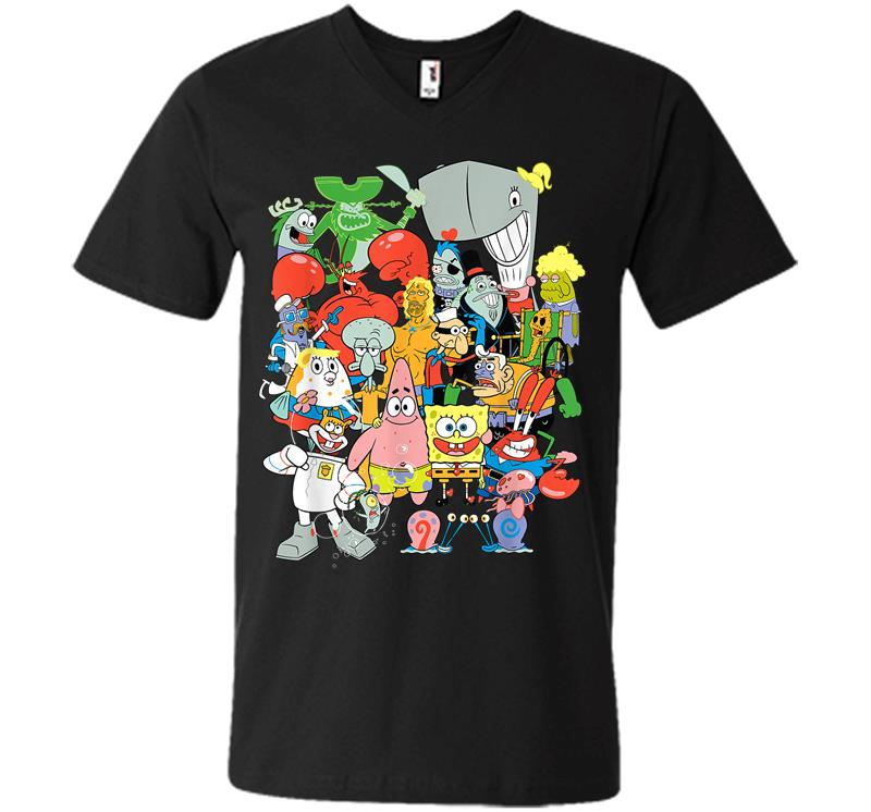 Spongebob Squarepants Cast Of Characters V-neck T-shirt