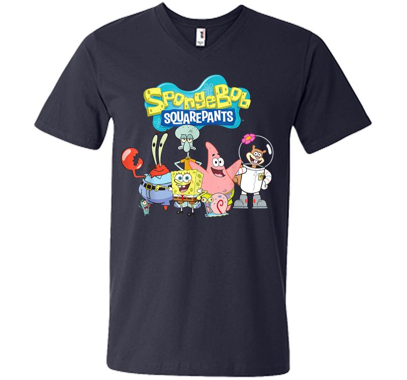 Inktee Store - Spongebob Squarepants Friends V-Neck T-Shirt Image