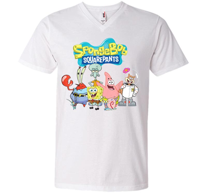 Inktee Store - Spongebob Squarepants Friends V-Neck T-Shirt Image