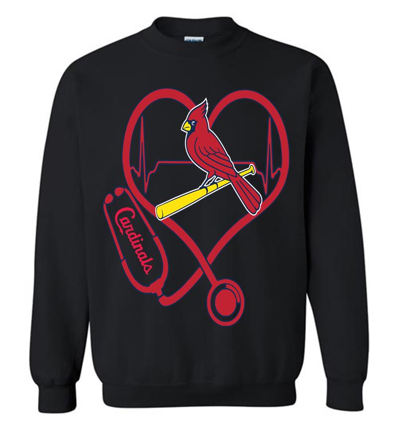 St Louis Cardinals Nurse Heartbeat Mens T-shirt - Inktee Store