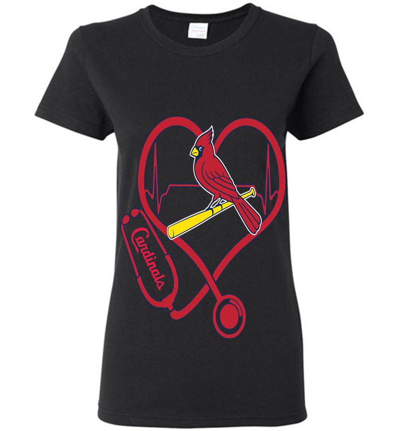 St.Louis Cardinals MLB Baseball Heart Beat Shirt Women's T-Shirt