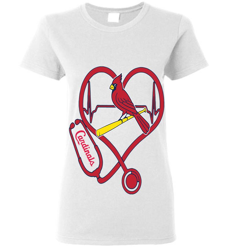 St.Louis Cardinals MLB Baseball Heart Beat Shirt Women's T-Shirt