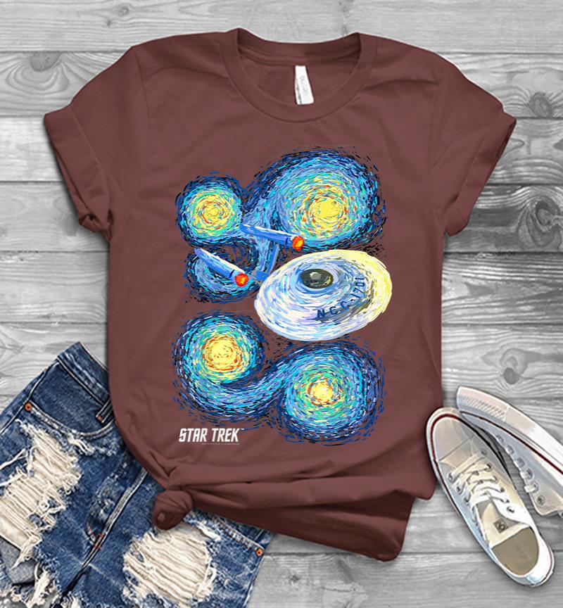 Inktee Store - Star Trek Original Series Starry Night Paint Men T-Shirt Image
