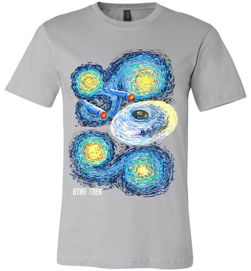 Inktee Store - Star Trek Original Series Starry Night Paint Premium T-Shirt Image