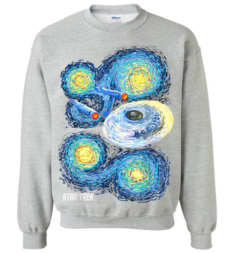 Inktee Store - Star Trek Original Series Starry Night Paint Sweatshirt Image