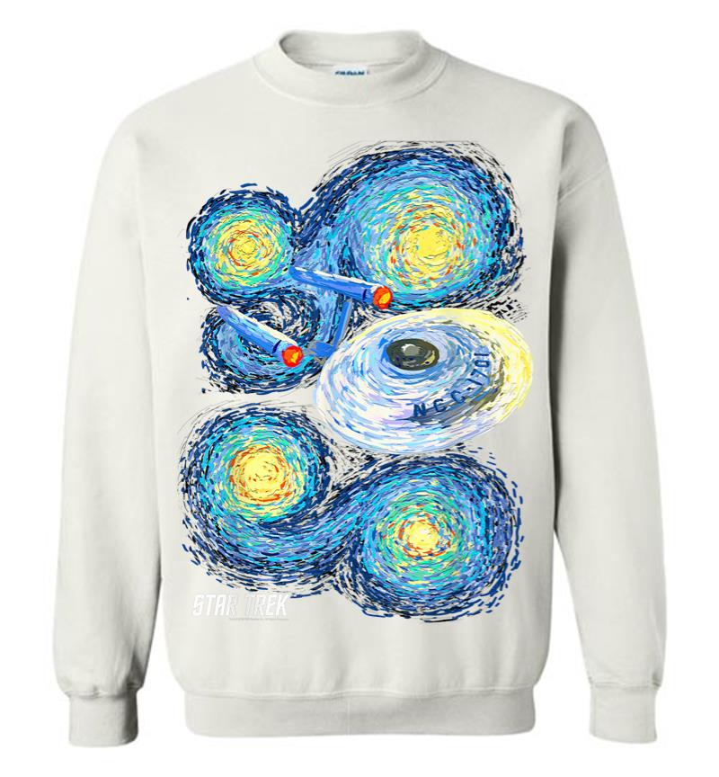 Inktee Store - Star Trek Original Series Starry Night Paint Sweatshirt Image