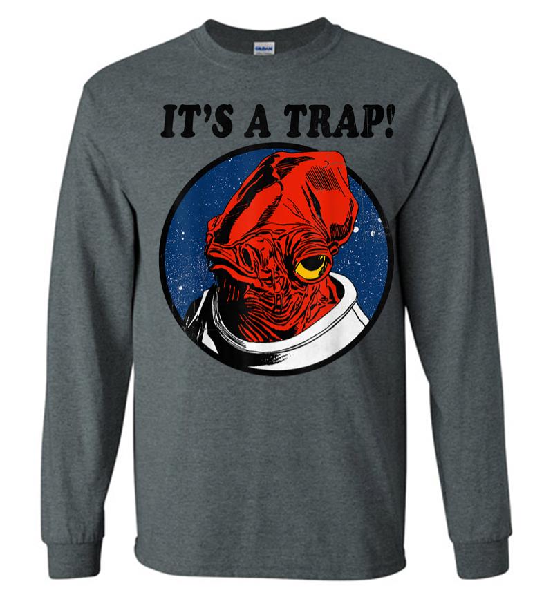 Inktee Store - Star Wars Admiral Ackbar Its A Trap Quote Graphic Long Sleeve T-Shirt Image