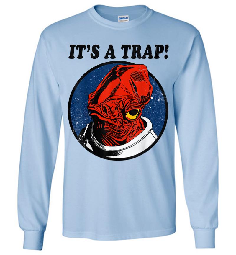 Inktee Store - Star Wars Admiral Ackbar Its A Trap Quote Graphic Long Sleeve T-Shirt Image