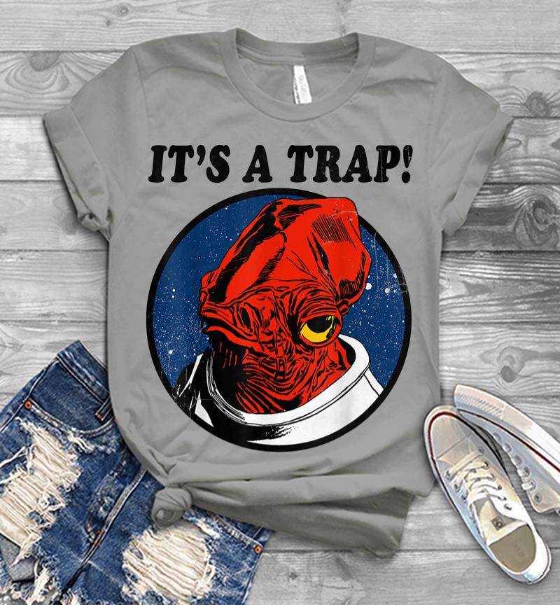 Inktee Store - Star Wars Admiral Ackbar Its A Trap Quote Graphic Men T-Shirt Image