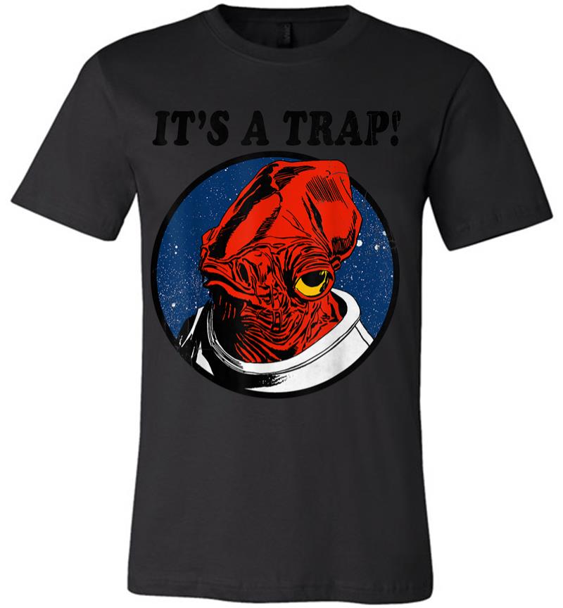 Star Wars Admiral Ackbar Its A Trap Quote Graphic Premium T-Shirt