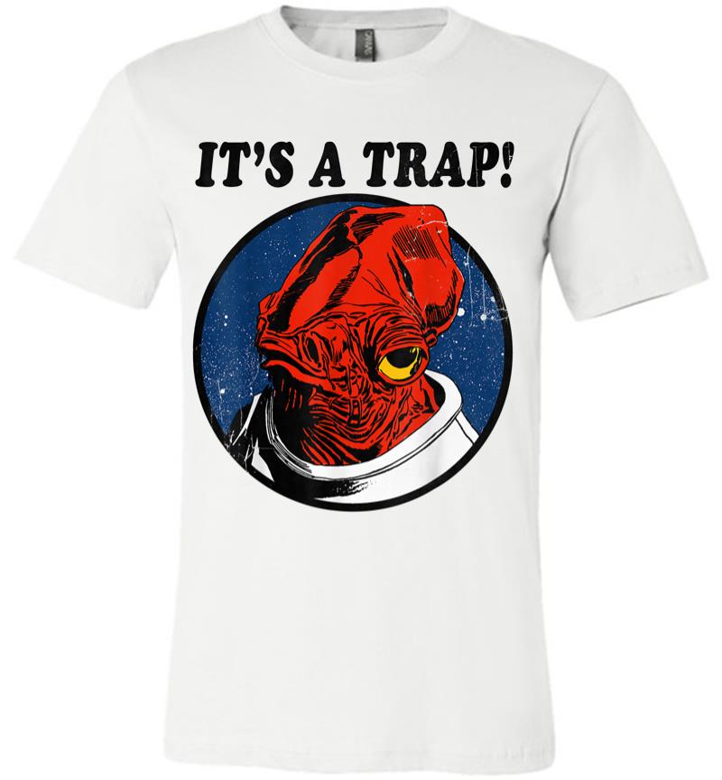 Inktee Store - Star Wars Admiral Ackbar Its A Trap Quote Graphic Premium T-Shirt Image