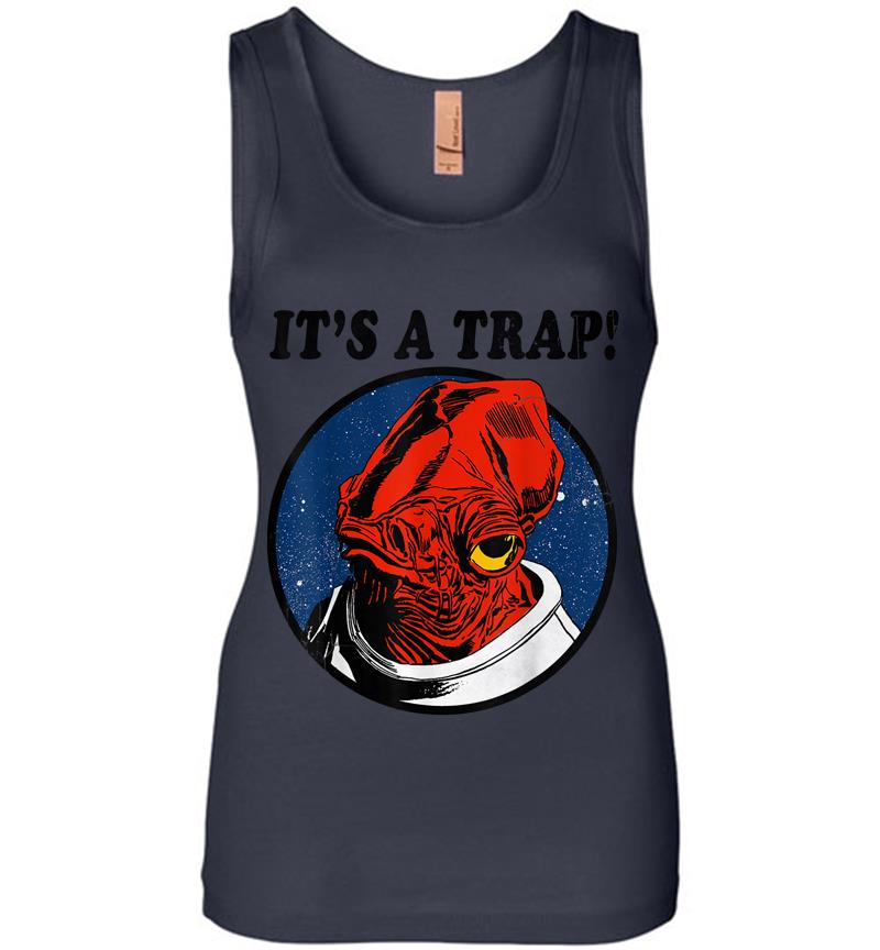 Inktee Store - Star Wars Admiral Ackbar Its A Trap Quote Graphic Women Jersey Tank Top Image