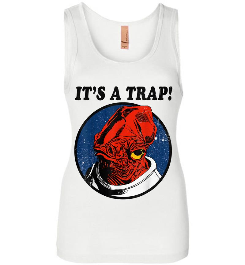 Inktee Store - Star Wars Admiral Ackbar Its A Trap Quote Graphic Women Jersey Tank Top Image