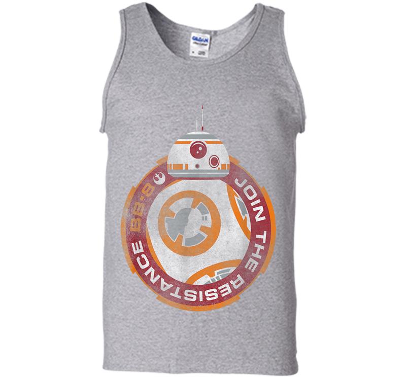 Inktee Store - Star Wars Bb-8 Episode 7 Join The Resistance Graphic Mens Tank Top Image