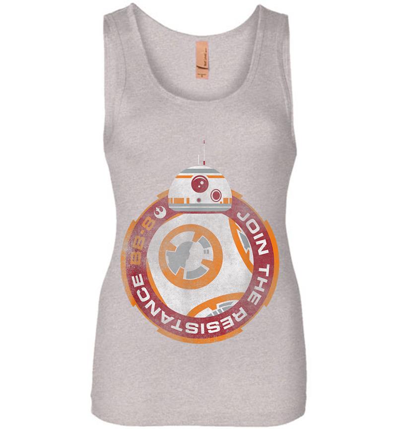 Inktee Store - Star Wars Bb-8 Episode 7 Join The Resistance Graphic Womens Jersey Tank Top Image