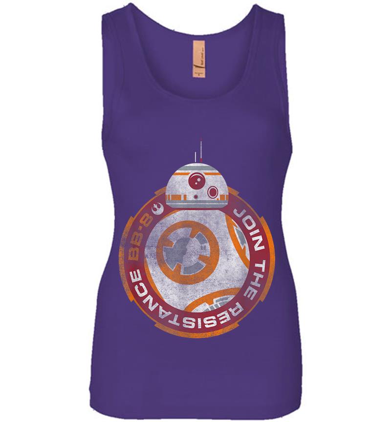 Inktee Store - Star Wars Bb-8 Episode 7 Join The Resistance Graphic Womens Jersey Tank Top Image