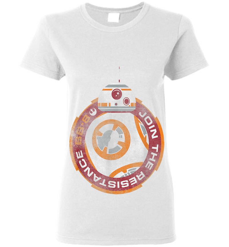 Inktee Store - Star Wars Bb-8 Episode 7 Join The Resistance Graphic Womens T-Shirt Image