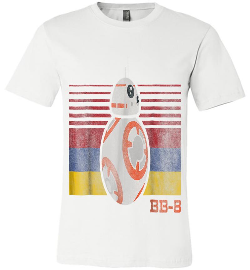 Inktee Store - Star Wars Bb-8 Retro Stripes Episode 7 Graphic Premium T-Shirt Image