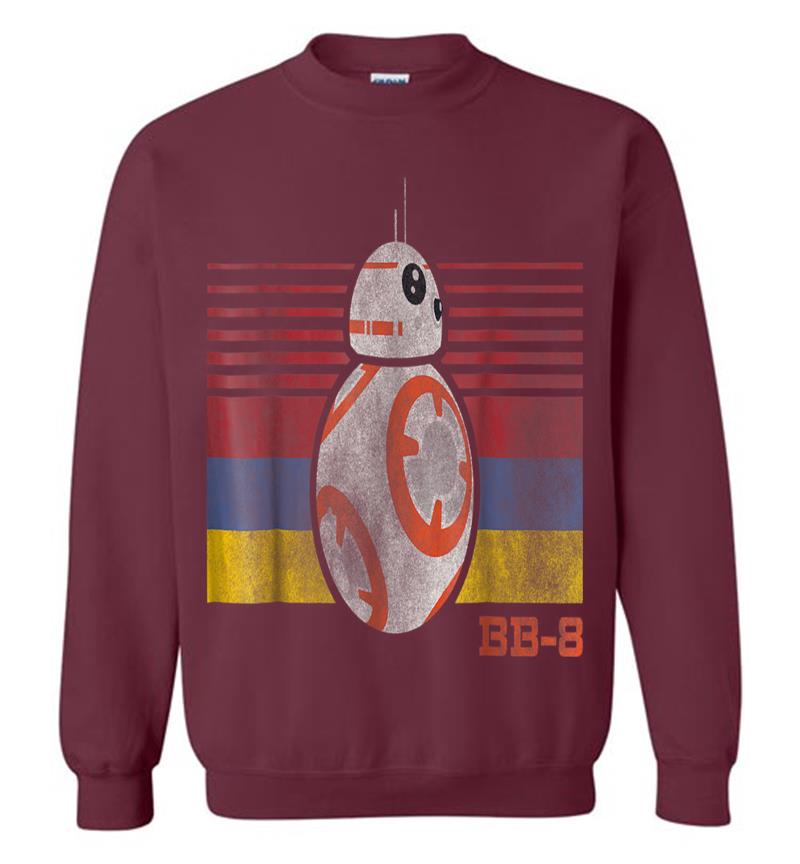 Inktee Store - Star Wars Bb-8 Retro Stripes Episode 7 Graphic Sweatshirt Image