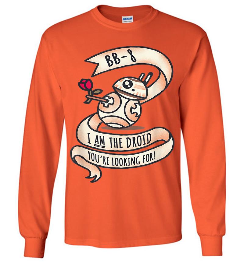 Inktee Store - Star Wars Bb-8 Tattoo Style Valentine'S Day Long Sleeve T-Shirt Image