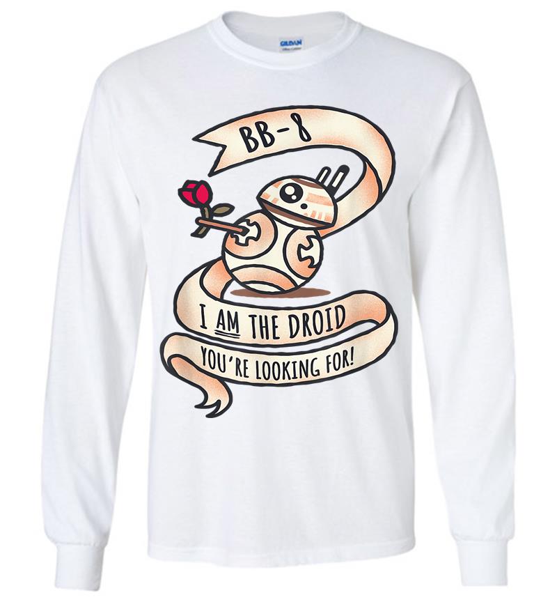 Inktee Store - Star Wars Bb-8 Tattoo Style Valentine'S Day Long Sleeve T-Shirt Image