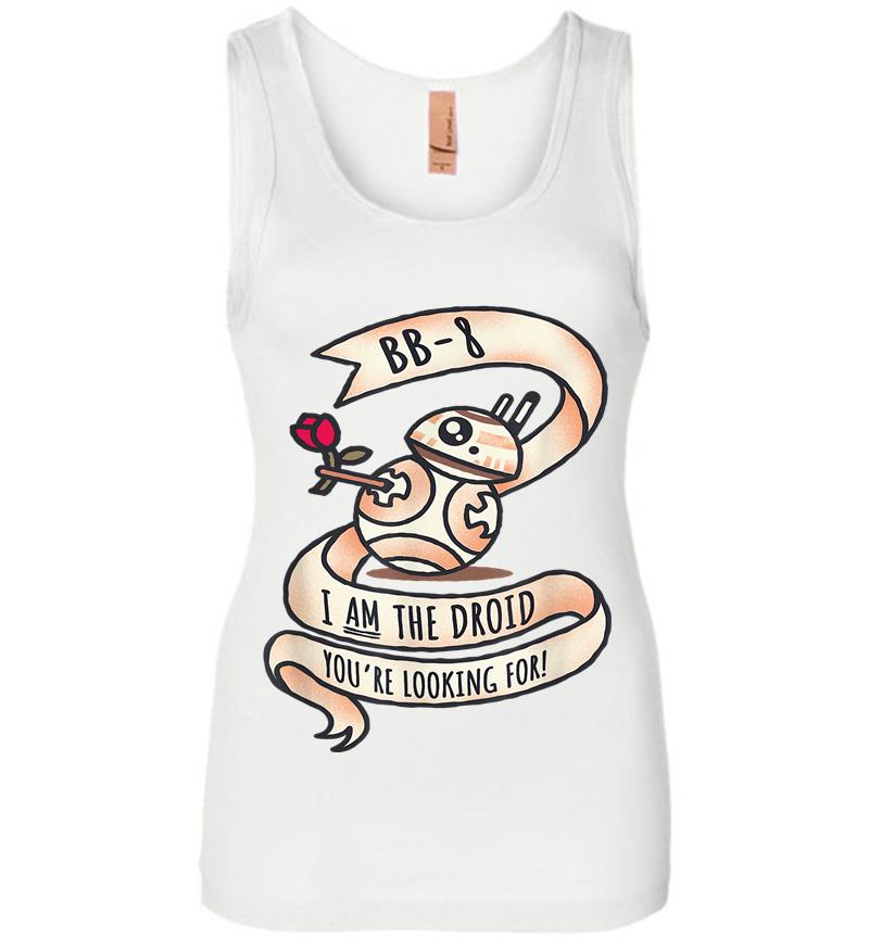 Inktee Store - Star Wars Bb-8 Tattoo Style Valentine'S Day Womens Jersey Tank Top Image