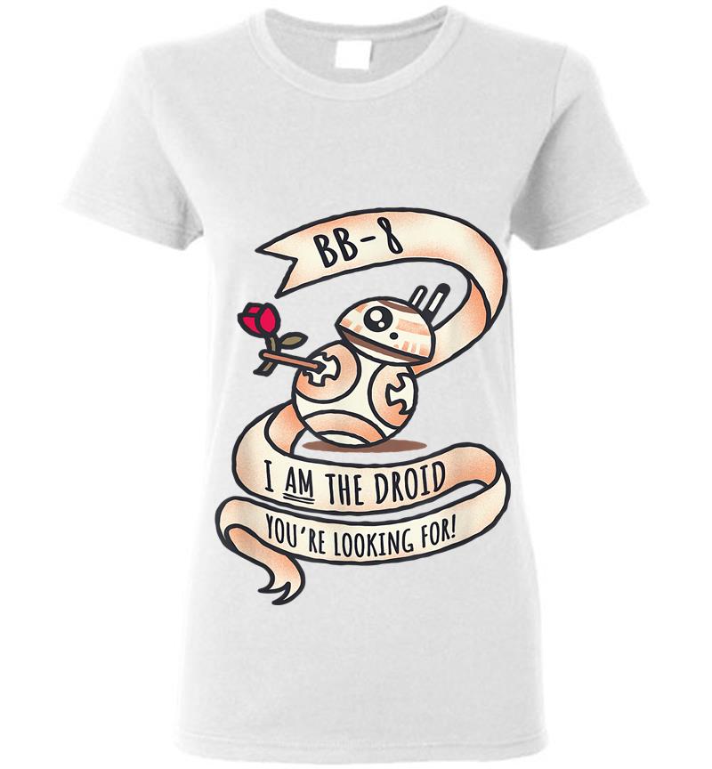 Inktee Store - Star Wars Bb-8 Tattoo Style Valentine'S Day Womens T-Shirt Image