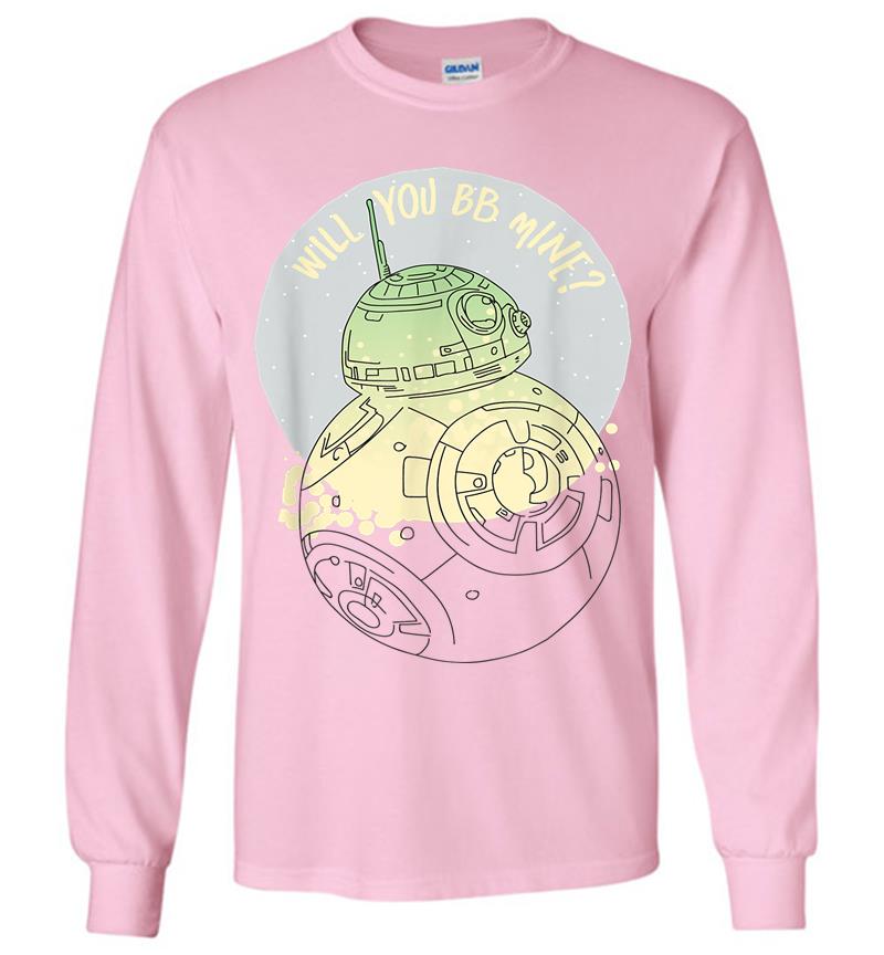 Inktee Store - Star Wars Bb-8 Will You Bb Mine Valentine'S Day Long Sleeve T-Shirt Image