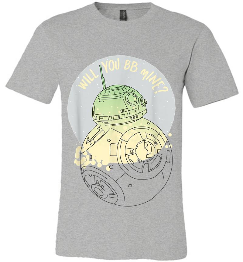 Inktee Store - Star Wars Bb-8 Will You Bb Mine Valentine'S Day Premium T-Shirt Image