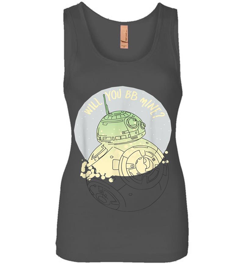Inktee Store - Star Wars Bb-8 Will You Bb Mine Valentine'S Day Womens Jersey Tank Top Image
