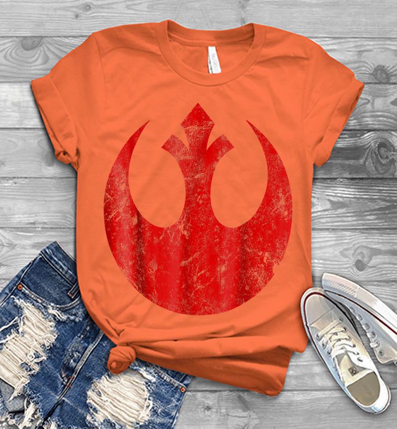 Inktee Store - Star Wars Big Red Rebel Distressed Logo Graphic Mens T-Shirt Image