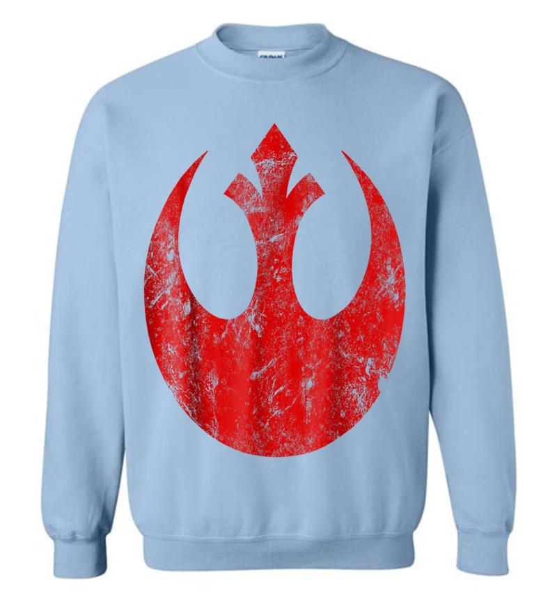 Inktee Store - Star Wars Big Red Rebel Distressed Logo Graphic Sweatshirt Image