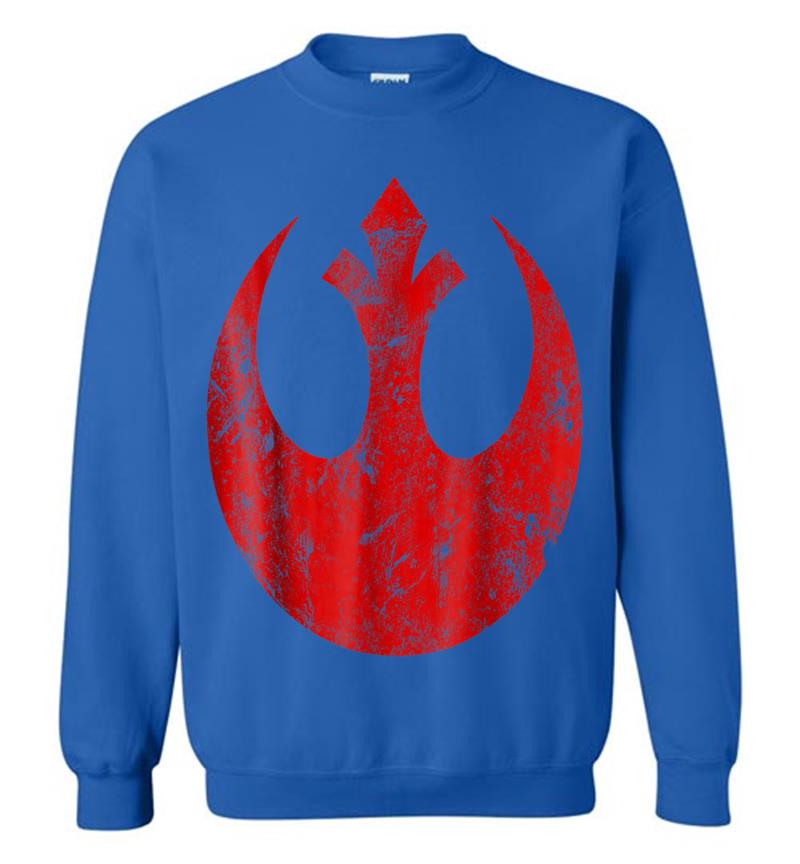 Inktee Store - Star Wars Big Red Rebel Distressed Logo Graphic Sweatshirt Image