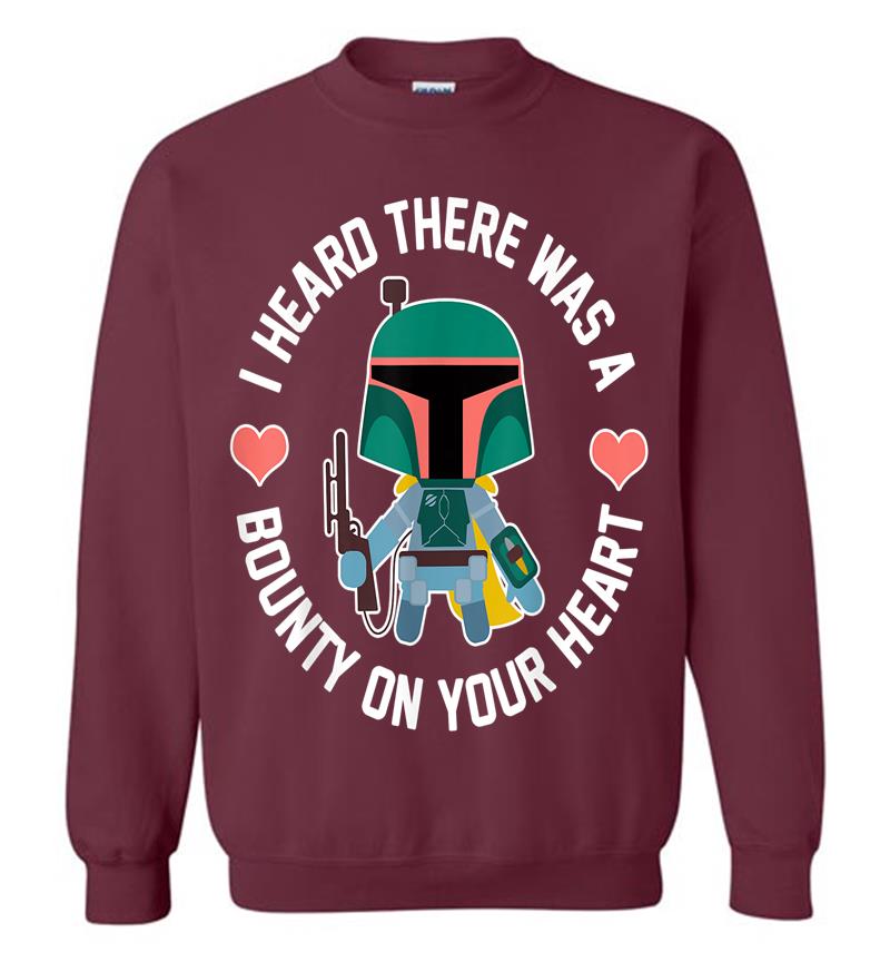Inktee Store - Star Wars Boba Fett Bounty Heart Valentine'S Graphic Sweatshirt Image