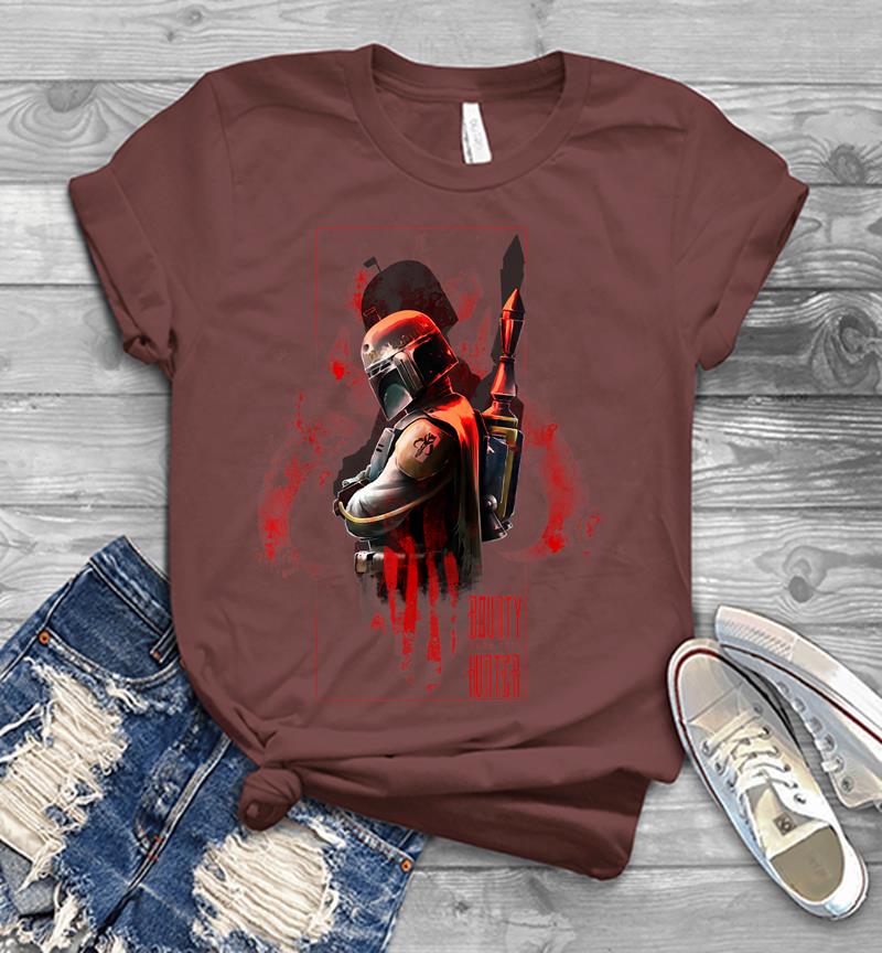 Inktee Store - Star Wars Boba Fett Hunter Box Mandalorian Graphic Mens T-Shirt Image