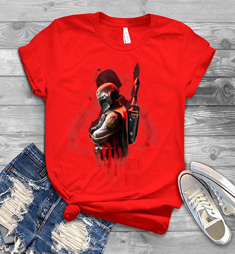 Inktee Store - Star Wars Boba Fett Hunter Box Mandalorian Graphic Mens T-Shirt Image