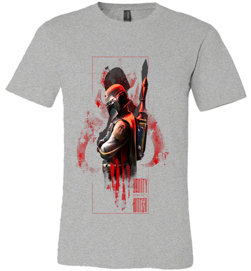 Inktee Store - Star Wars Boba Fett Hunter Box Mandalorian Graphic Premium T-Shirt Image