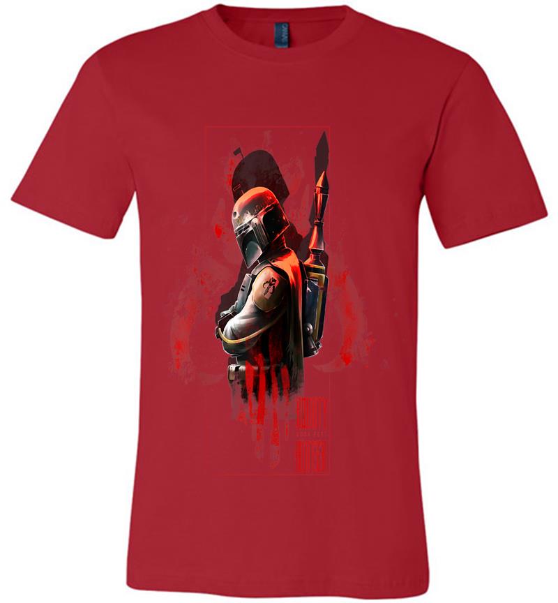 Inktee Store - Star Wars Boba Fett Hunter Box Mandalorian Graphic Premium T-Shirt Image