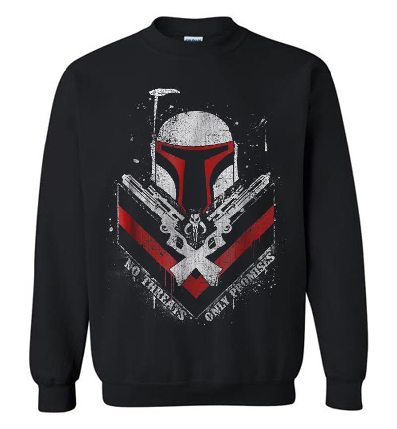 Star Wars Boba Fett No Threats Only Promises Graphic Sweatshirt