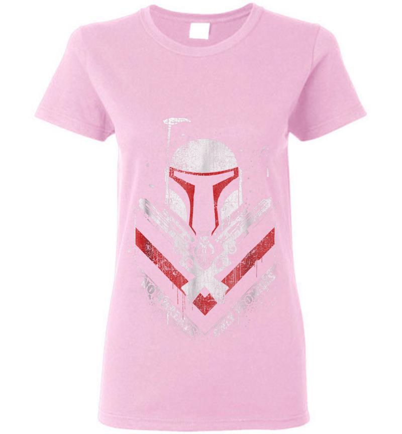 Inktee Store - Star Wars Boba Fett No Threats Only Promises Graphic Womens T-Shirt Image