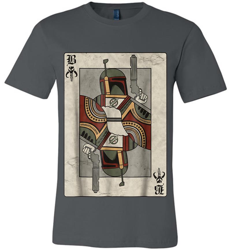 Star Wars Boba Fett Playing Card Graphic Premium T-Shirt