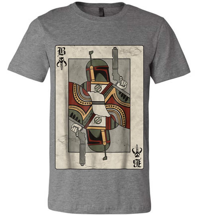 Inktee Store - Star Wars Boba Fett Playing Card Graphic Premium T-Shirt Image