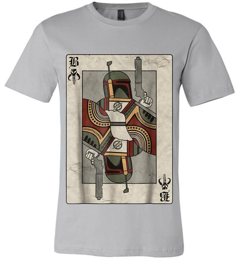 Inktee Store - Star Wars Boba Fett Playing Card Graphic Premium T-Shirt Image