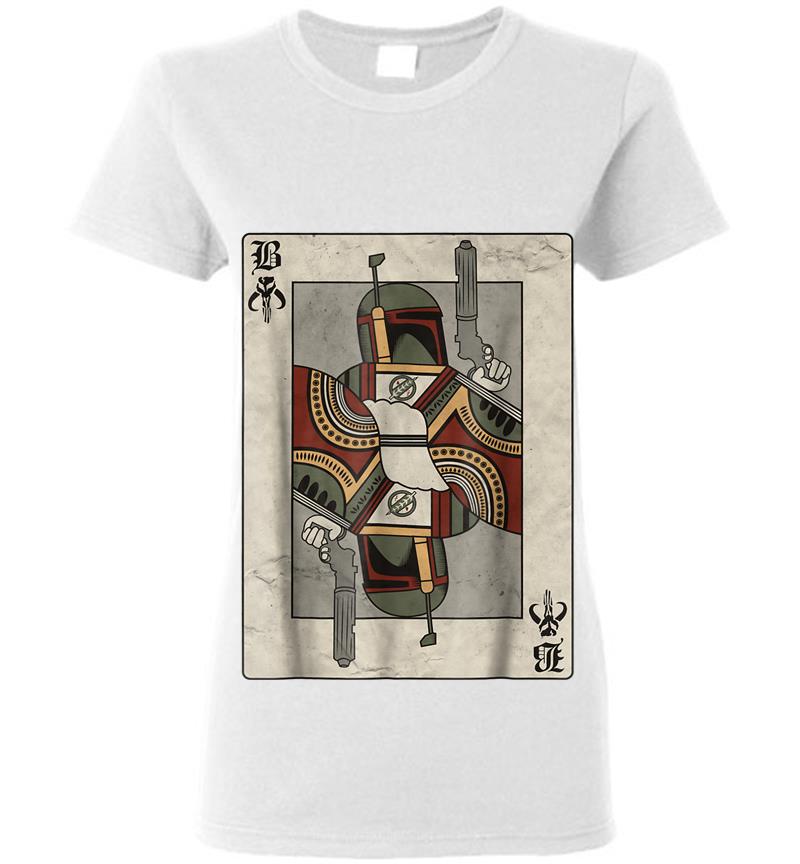 Inktee Store - Star Wars Boba Fett Playing Card Graphic Womens T-Shirt Image